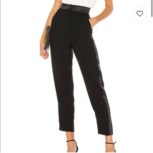 Amanda Uprichard Black Tuxedo Pant